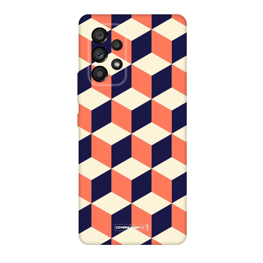 Cube Pattern Original Polycarbonate Back Case for Galaxy A53 5G