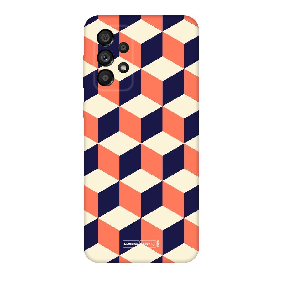 Cube Pattern Original Polycarbonate Back Case for Galaxy A73 5G