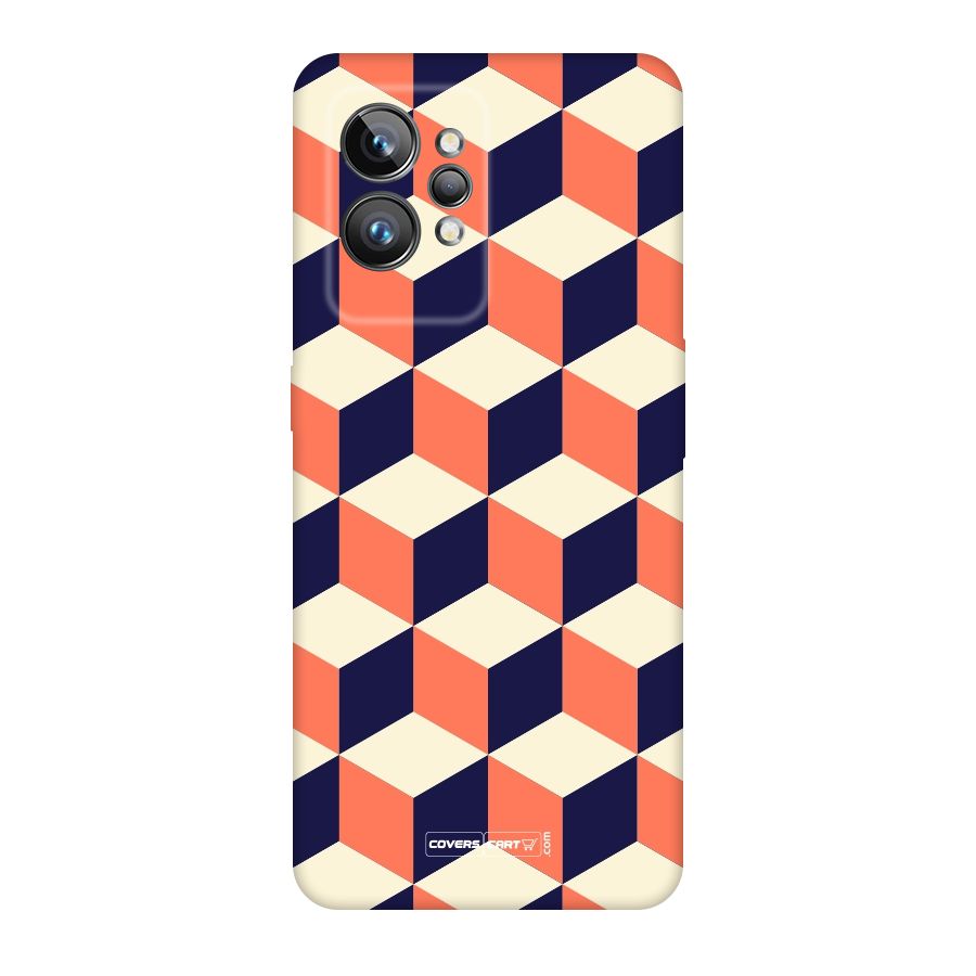 Cube Pattern Original Polycarbonate Back Case for Realme GT2 Pro