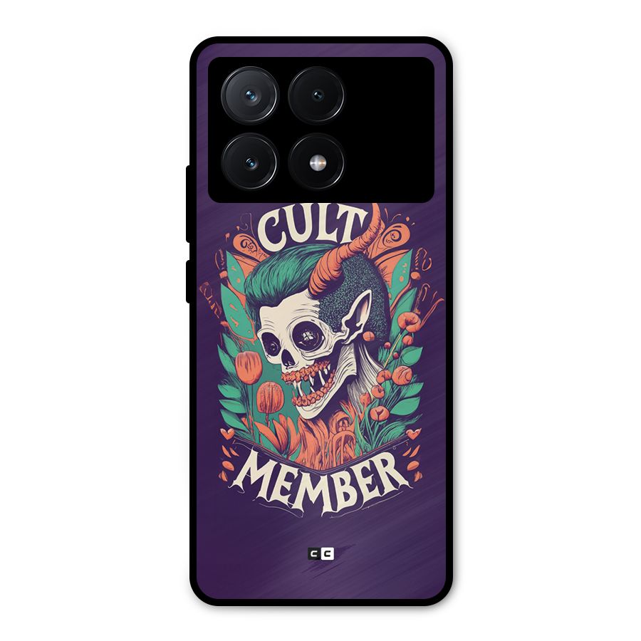 Cult Member Metal Back Case for Poco X6 Pro
