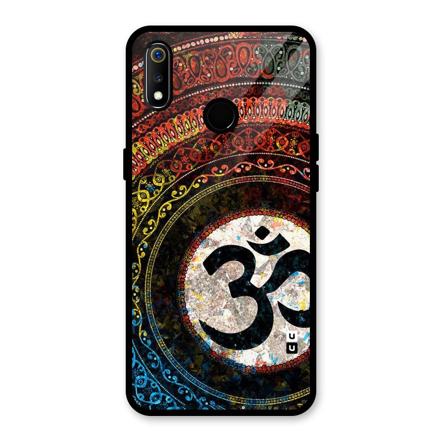 Culture Om Design Glass Back Case for Realme 3
