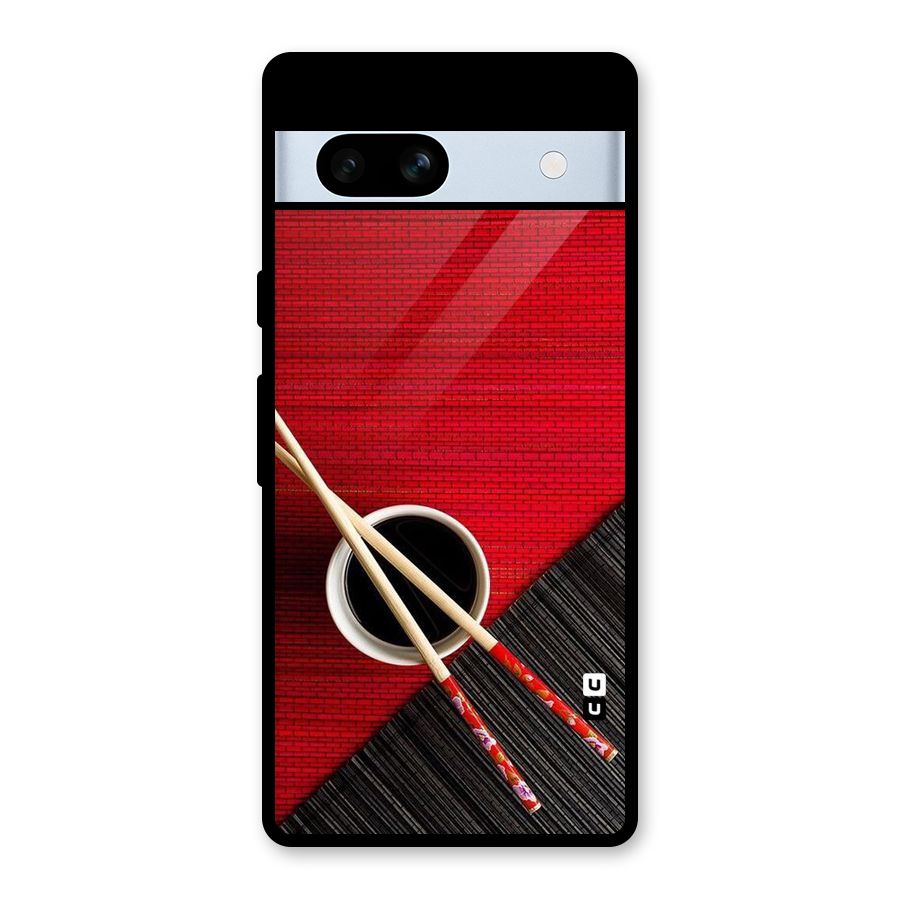 Cup Chopsticks Glass Back Case for Google Pixel 7a
