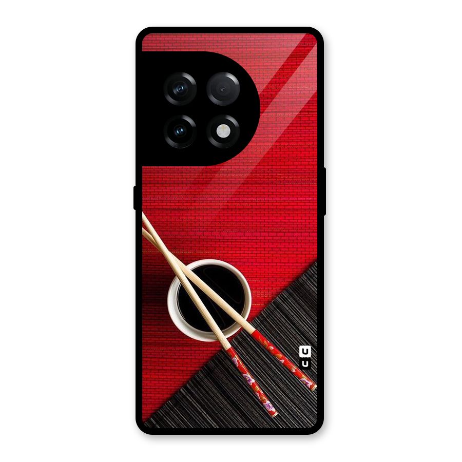 Cup Chopsticks Glass Back Case for OnePlus 11R
