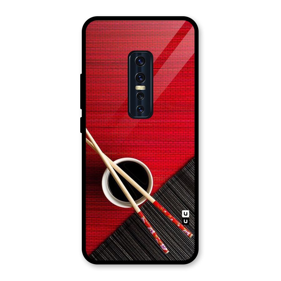 Cup Chopsticks Glass Back Case for Vivo V17 Pro