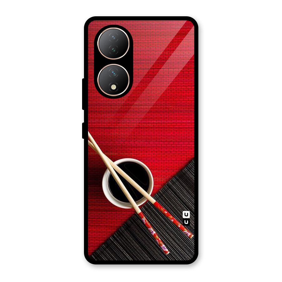Cup Chopsticks Glass Back Case for Vivo Y100A