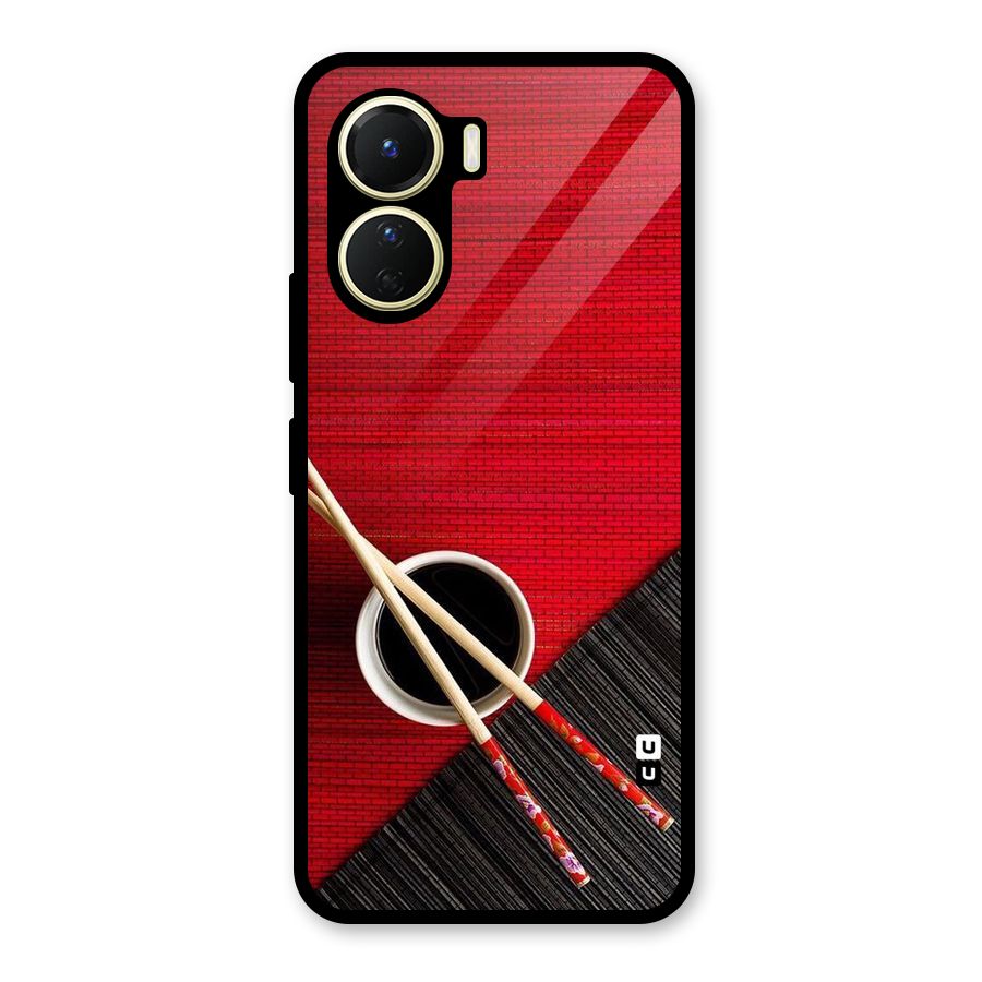 Cup Chopsticks Glass Back Case for Vivo Y56