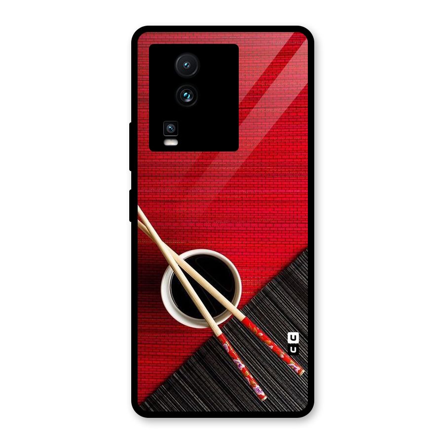 Cup Chopsticks Glass Back Case for Vivo iQOO Neo 7 Pro