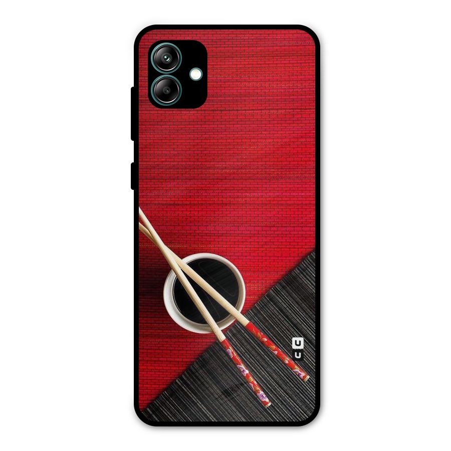 Cup Chopsticks Metal Back Case for Galaxy A04