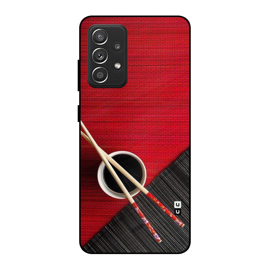 Cup Chopsticks Metal Back Case for Galaxy A52