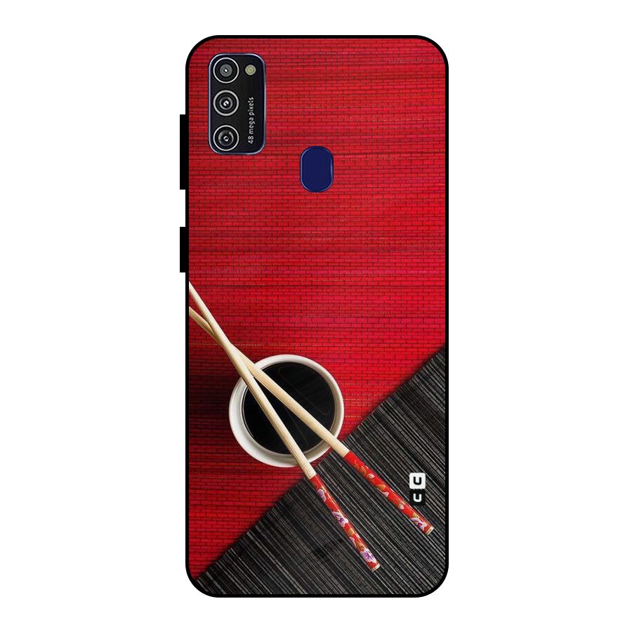 Cup Chopsticks Metal Back Case for Galaxy M21