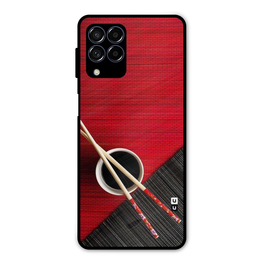 Cup Chopsticks Metal Back Case for Galaxy M53 5G