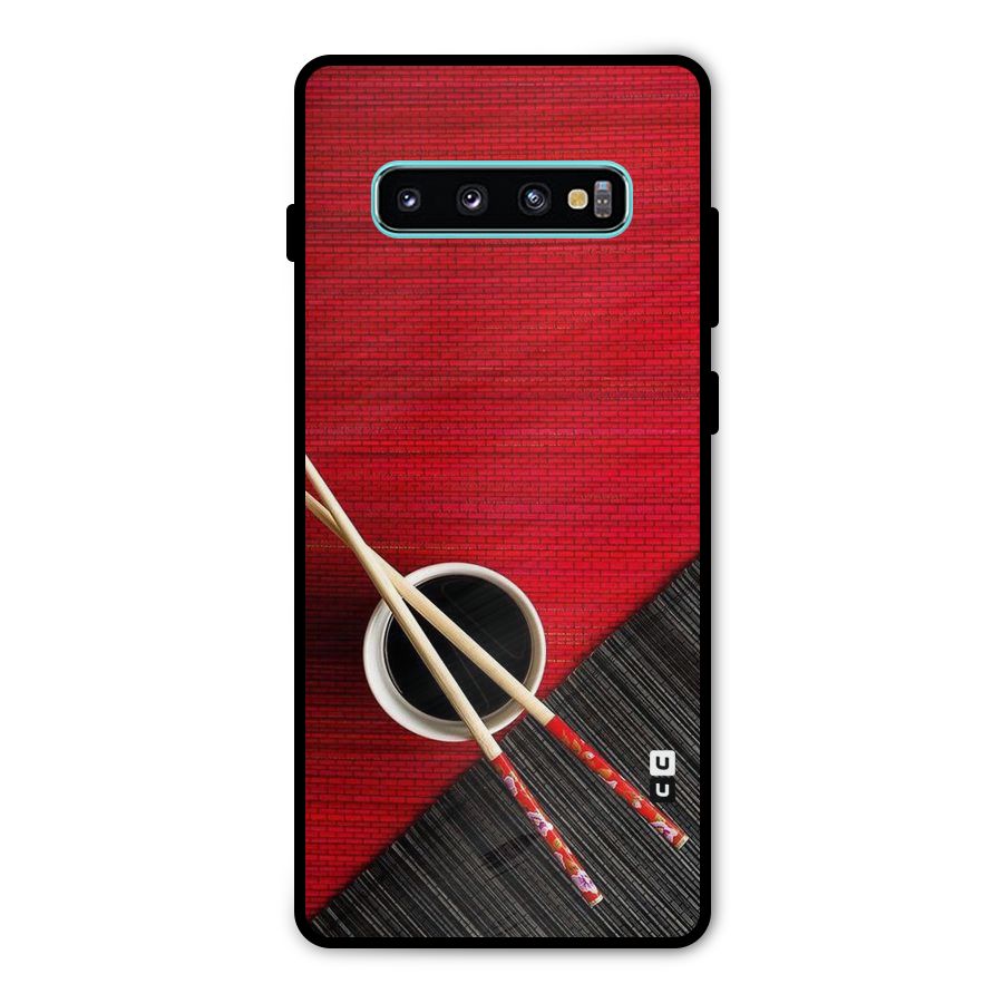Cup Chopsticks Metal Back Case for Galaxy S10 Plus