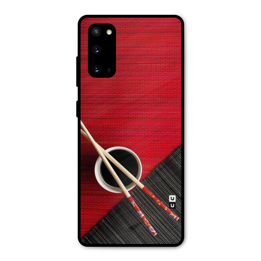 Cup Chopsticks Metal Back Case for Galaxy S20