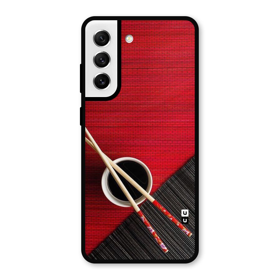 Cup Chopsticks Metal Back Case for Galaxy S21 FE 5G