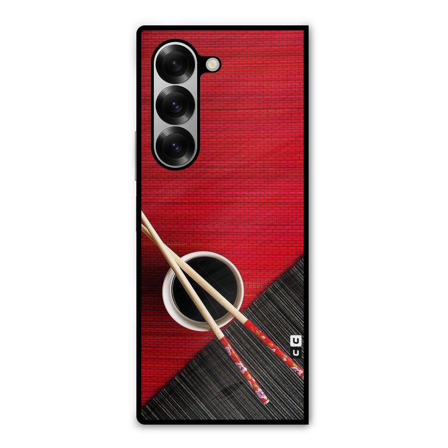 Cup Chopsticks Metal Back Case for Galaxy Z Fold6