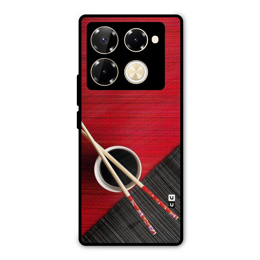 Cup Chopsticks Metal Back Case for Infinix Note 40 Pro