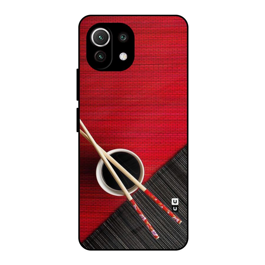Cup Chopsticks Metal Back Case for Mi 11 Lite NE 5G