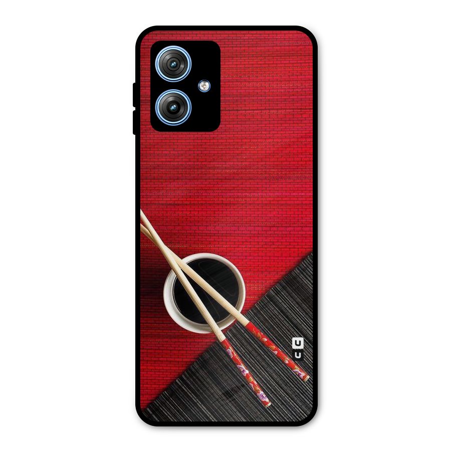 Cup Chopsticks Metal Back Case for Moto G54