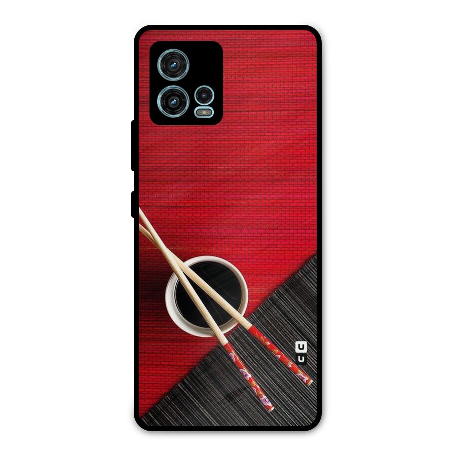 Cup Chopsticks Metal Back Case for Moto G72