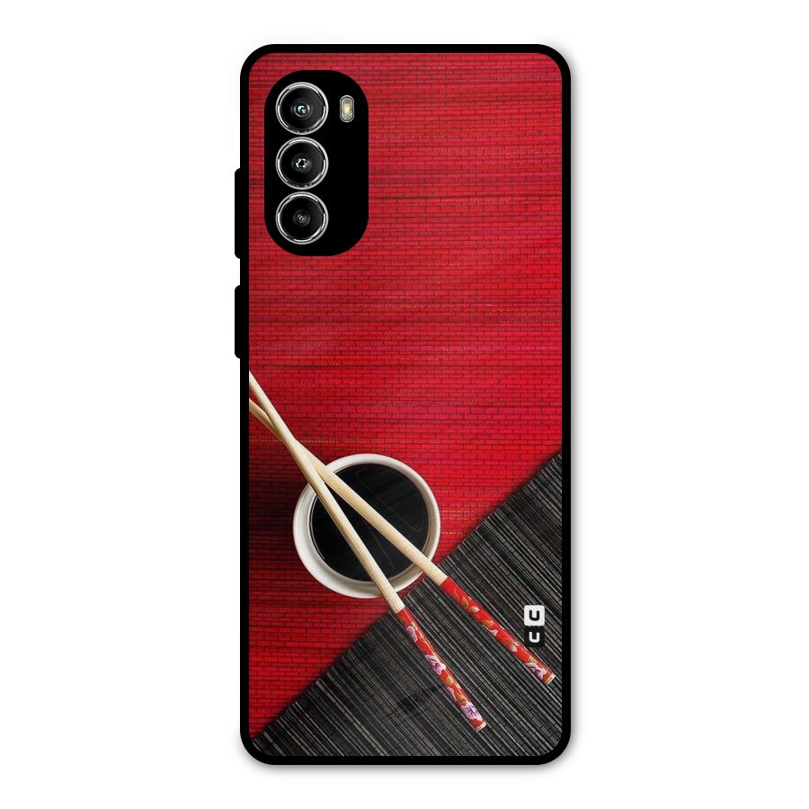 Cup Chopsticks Metal Back Case for Moto G82