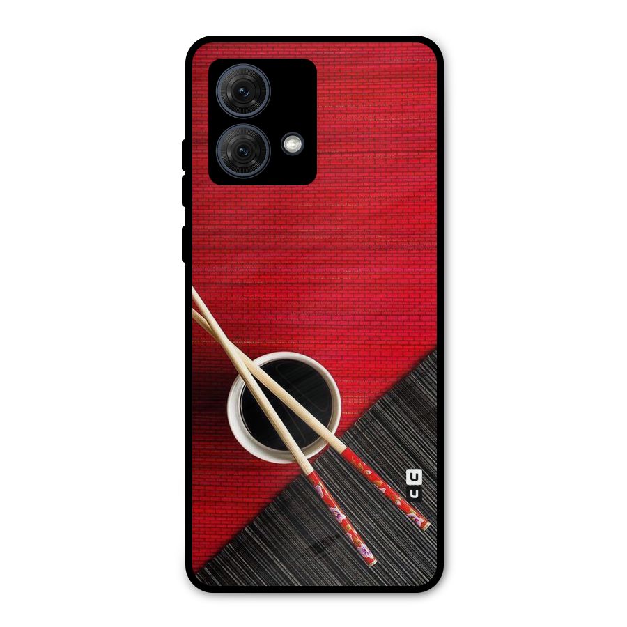 Cup Chopsticks Metal Back Case for Moto G84