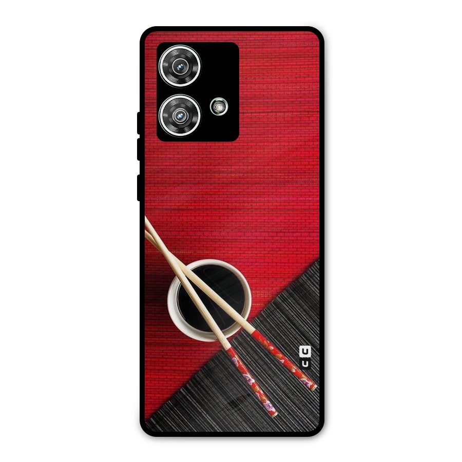 Cup Chopsticks Metal Back Case for Motorola Edge 40 Neo