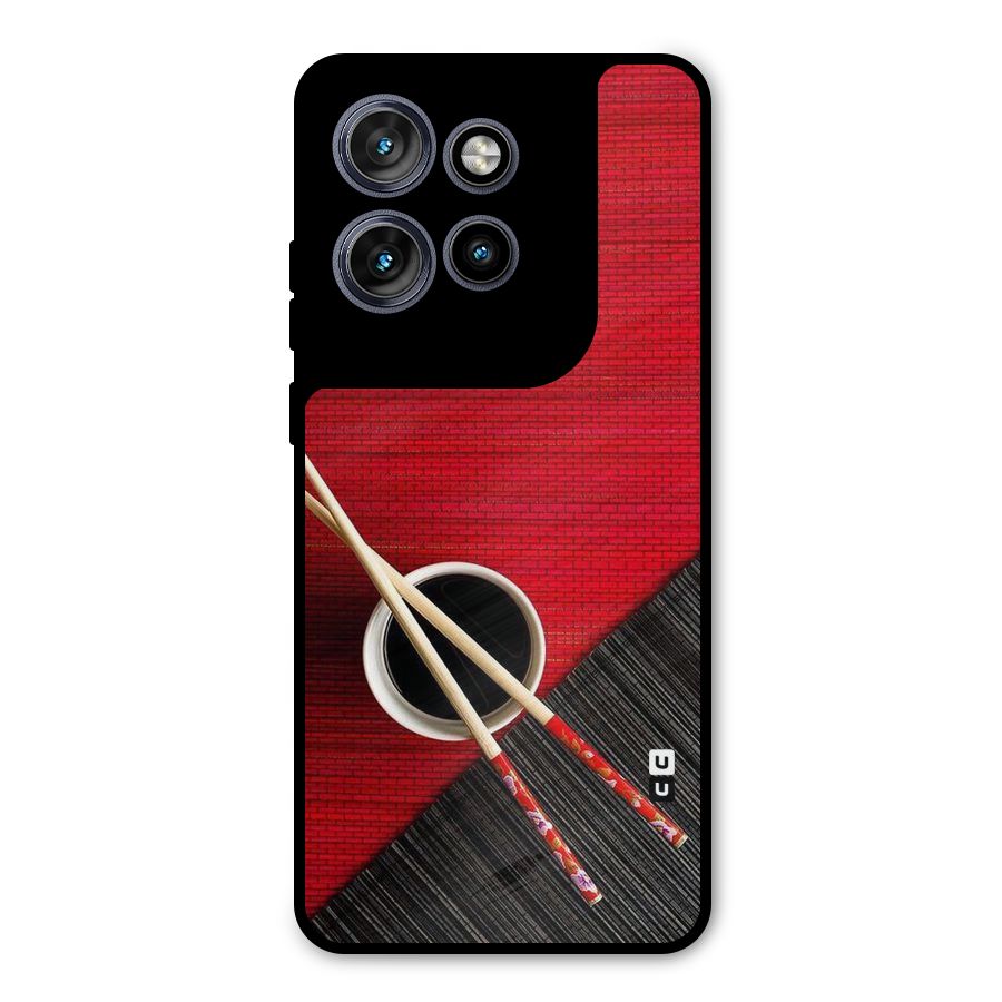 Cup Chopsticks Metal Back Case for Motorola Edge 50 Neo