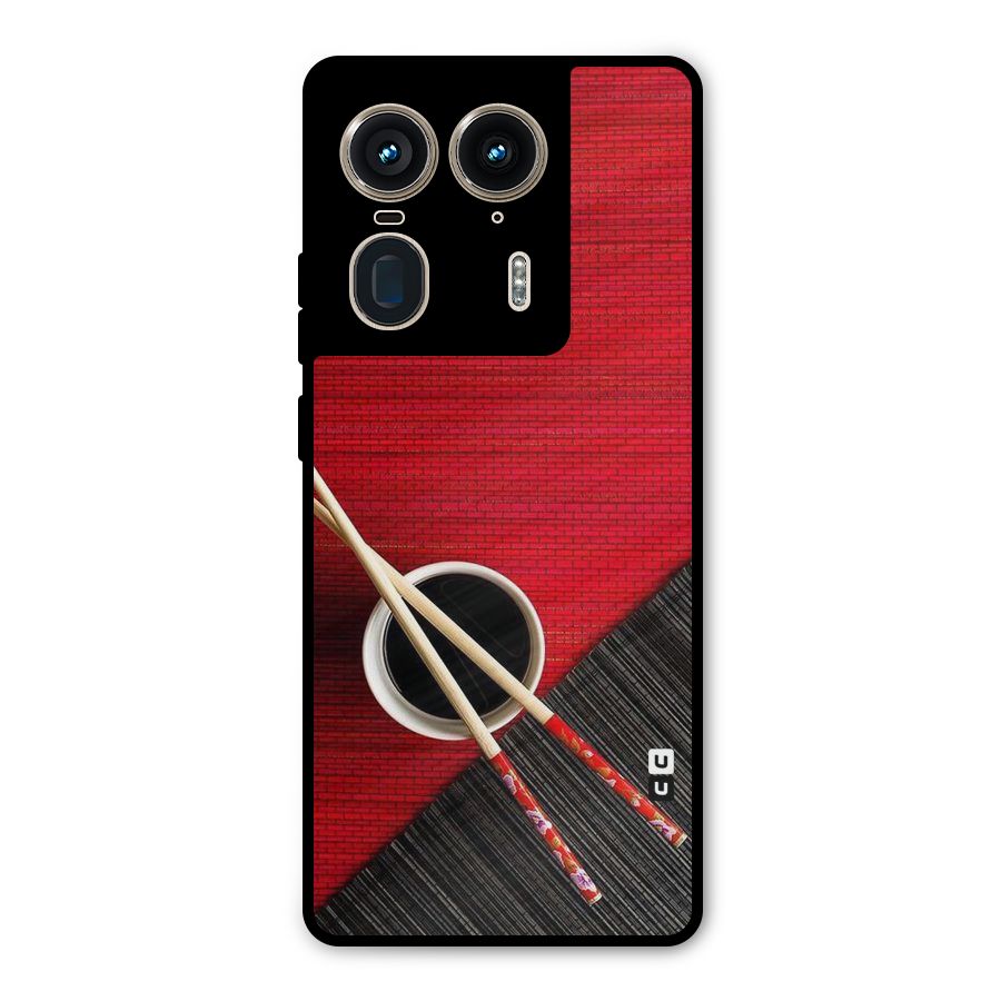 Cup Chopsticks Metal Back Case for Motorola Edge 50 Ultra