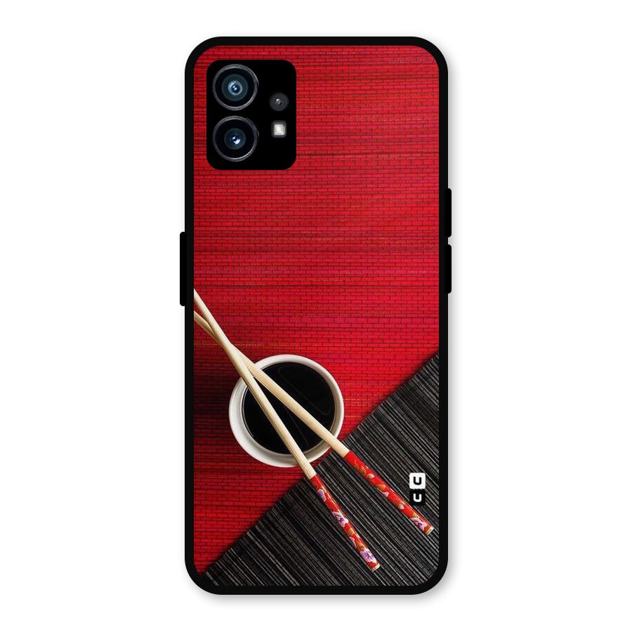 Cup Chopsticks Metal Back Case for Nothing Phone 1