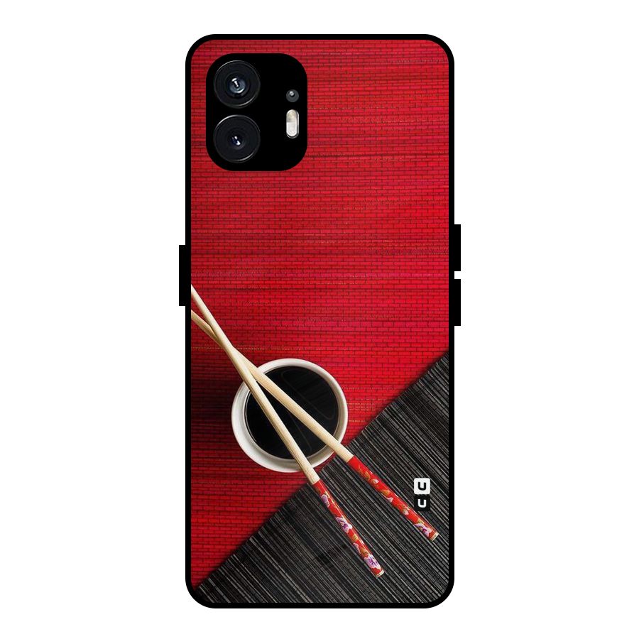 Cup Chopsticks Metal Back Case for Nothing Phone 2