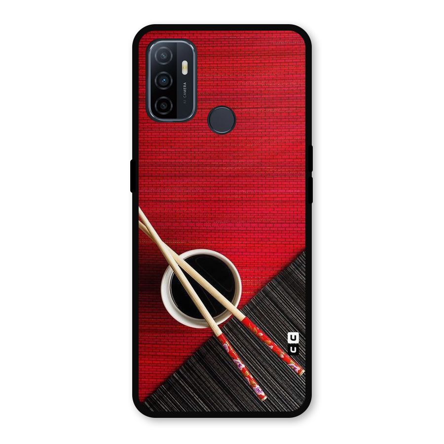 Cup Chopsticks Metal Back Case for Oppo A53