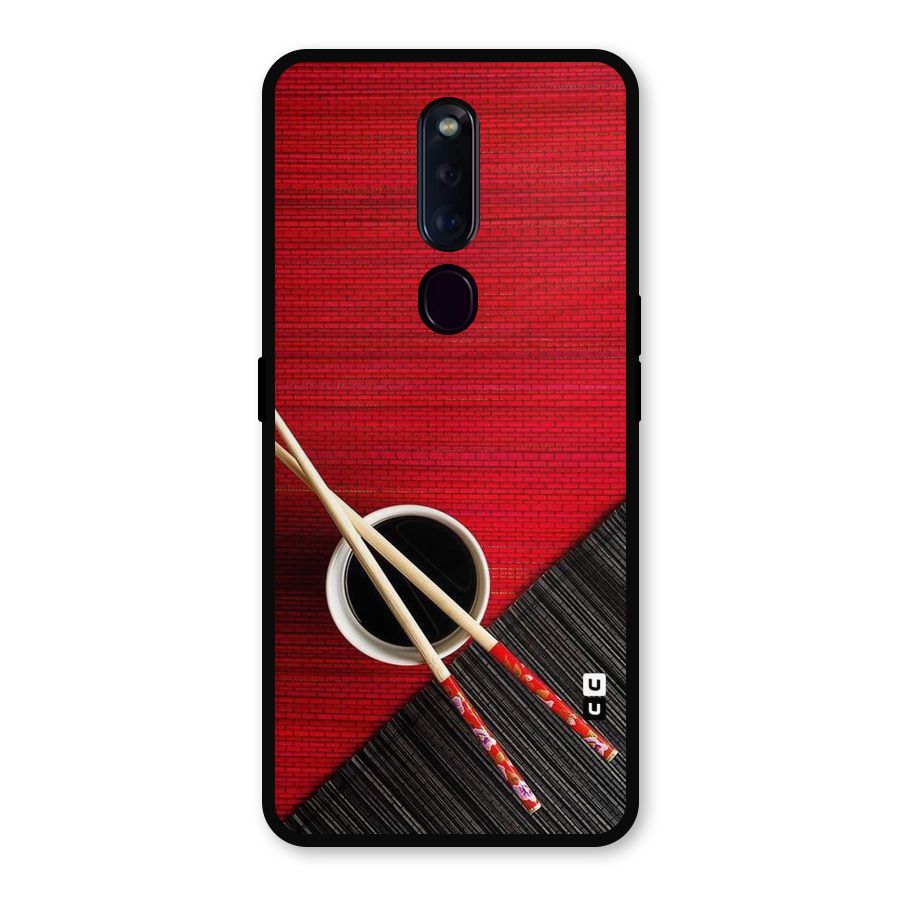Cup Chopsticks Metal Back Case for Oppo F11 Pro