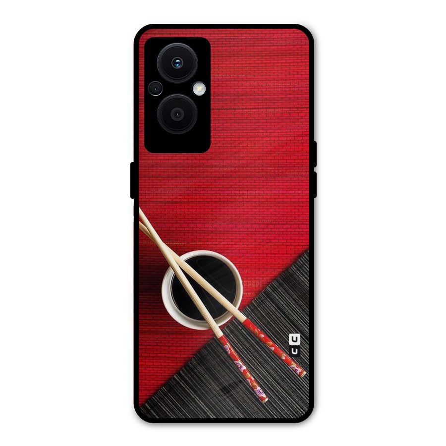 Cup Chopsticks Metal Back Case for Oppo F21s Pro 5G