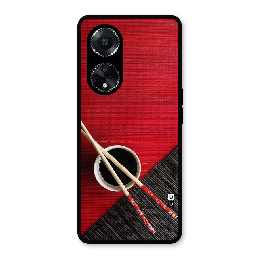 Cup Chopsticks Metal Back Case for Oppo F23