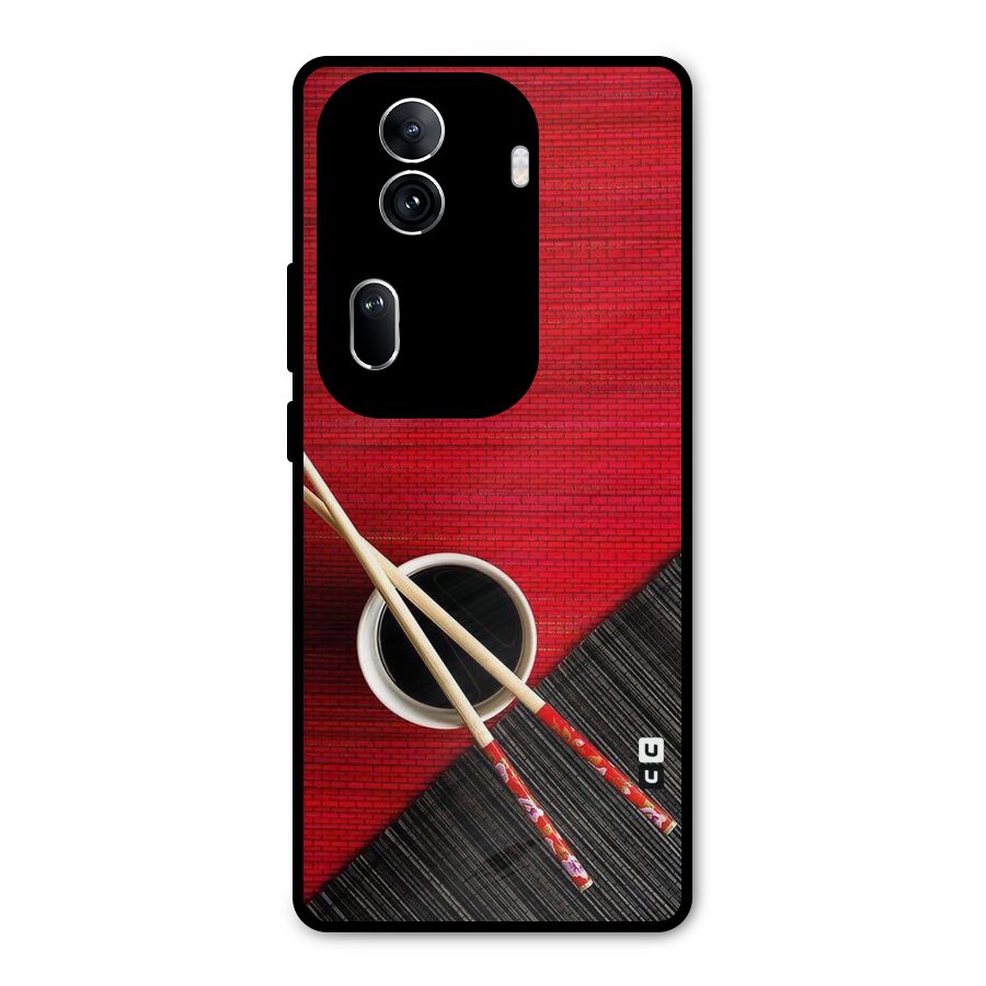 Cup Chopsticks Metal Back Case for Oppo Reno11 Pro 5G