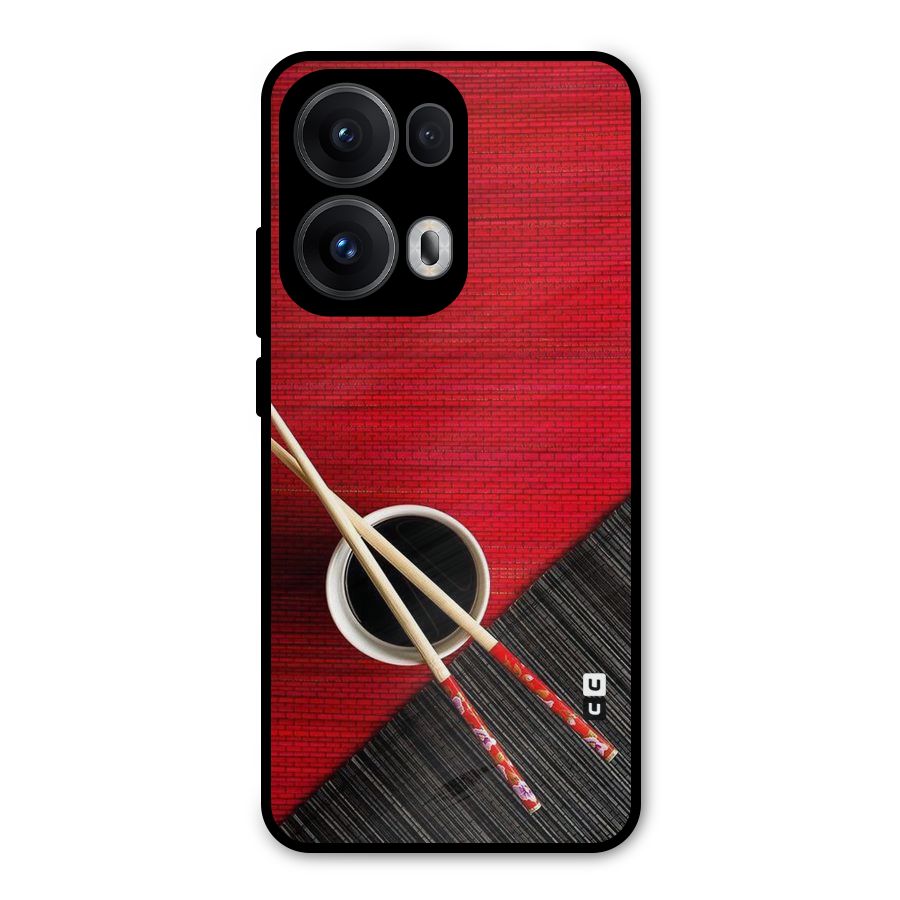 Cup Chopsticks Metal Back Case for Oppo Reno13 Pro