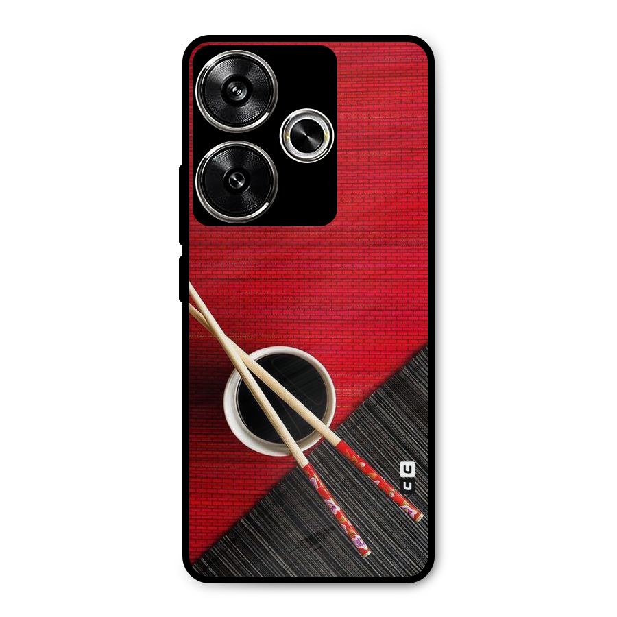 Cup Chopsticks Metal Back Case for Poco F6
