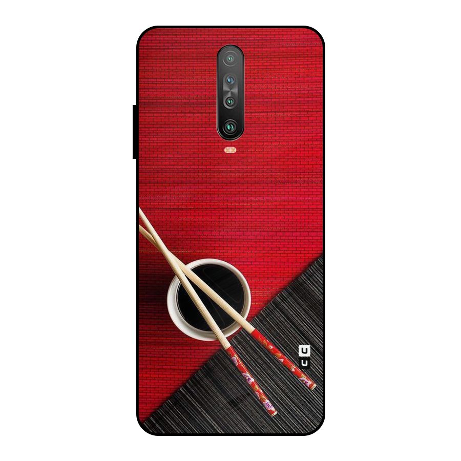 Cup Chopsticks Metal Back Case for Poco X2