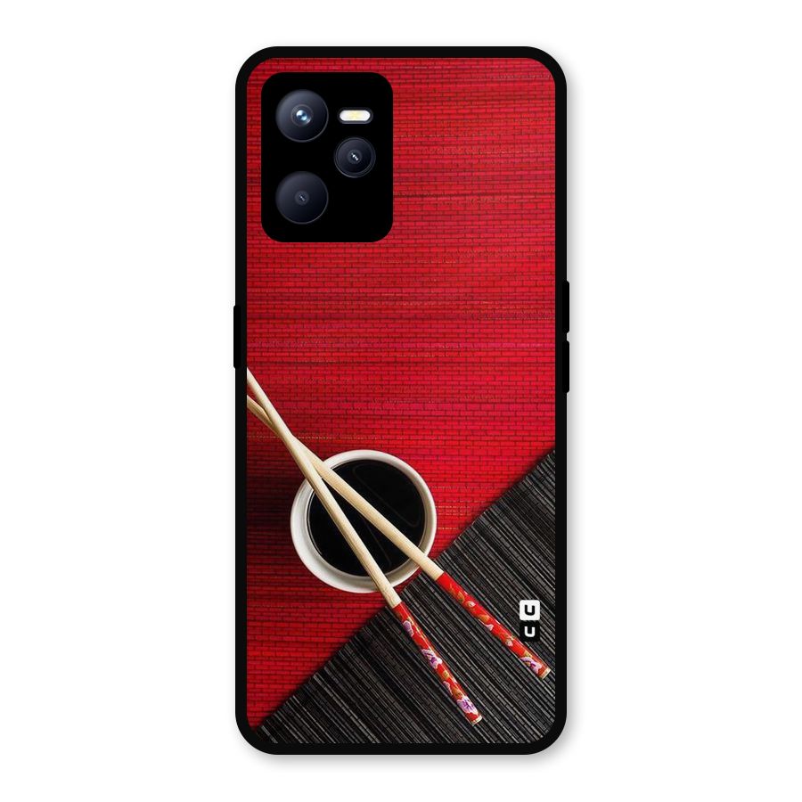 Cup Chopsticks Metal Back Case for Realme C35