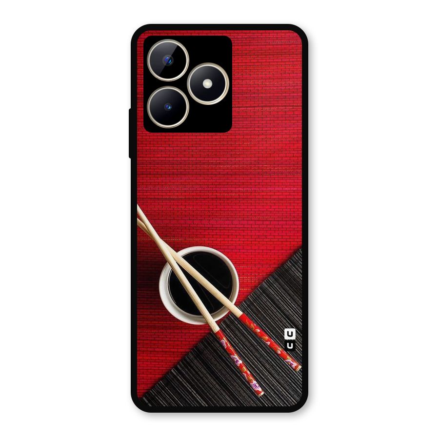 Cup Chopsticks Metal Back Case for Realme C53