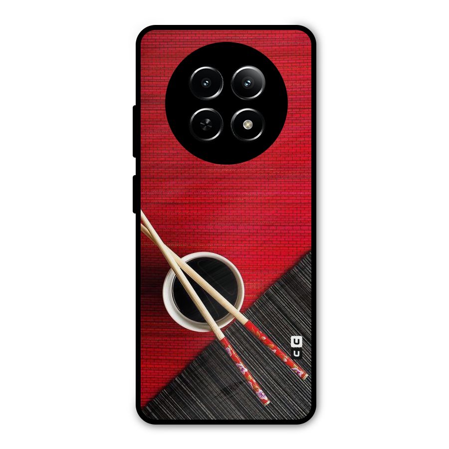 Cup Chopsticks Metal Back Case for Realme Narzo 70x 5G