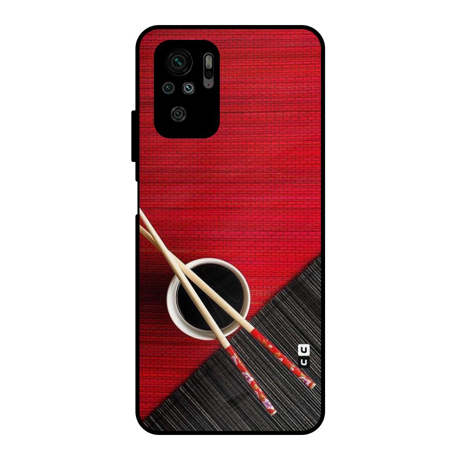 Cup Chopsticks Metal Back Case for Redmi Note 10S