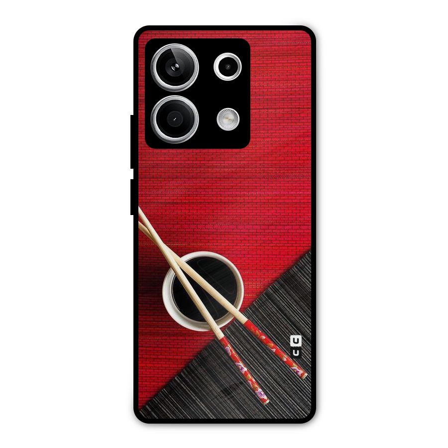 Cup Chopsticks Metal Back Case for Redmi Note 13 5G