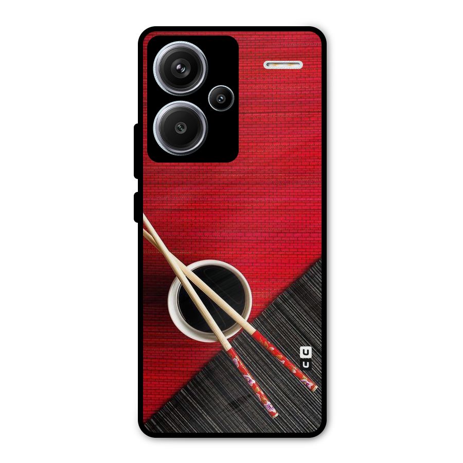Cup Chopsticks Metal Back Case for Redmi Note 13 Pro Plus
