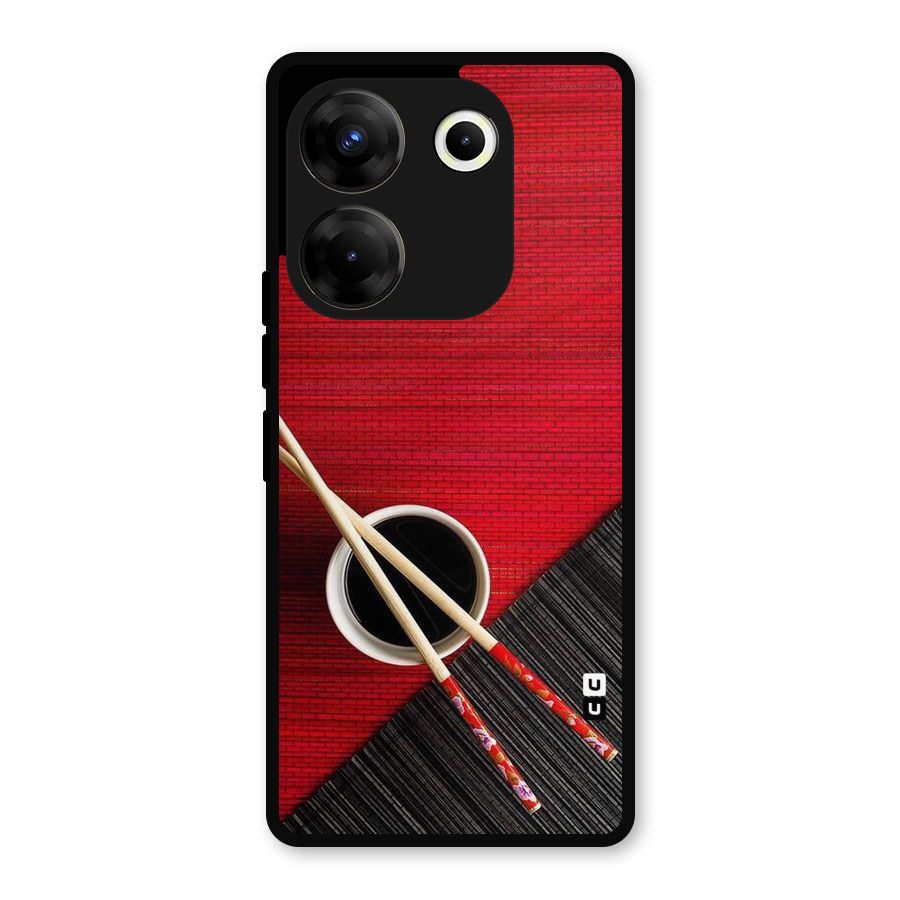 Cup Chopsticks Metal Back Case for Tecno Camon 20