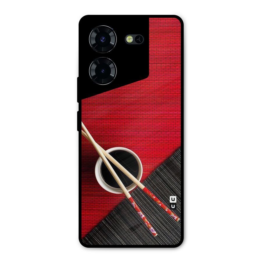 Cup Chopsticks Metal Back Case for Tecno Pova 5 Pro 5G