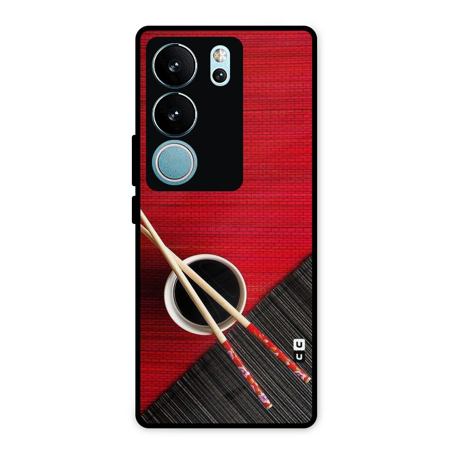 Cup Chopsticks Metal Back Case for Vivo V29