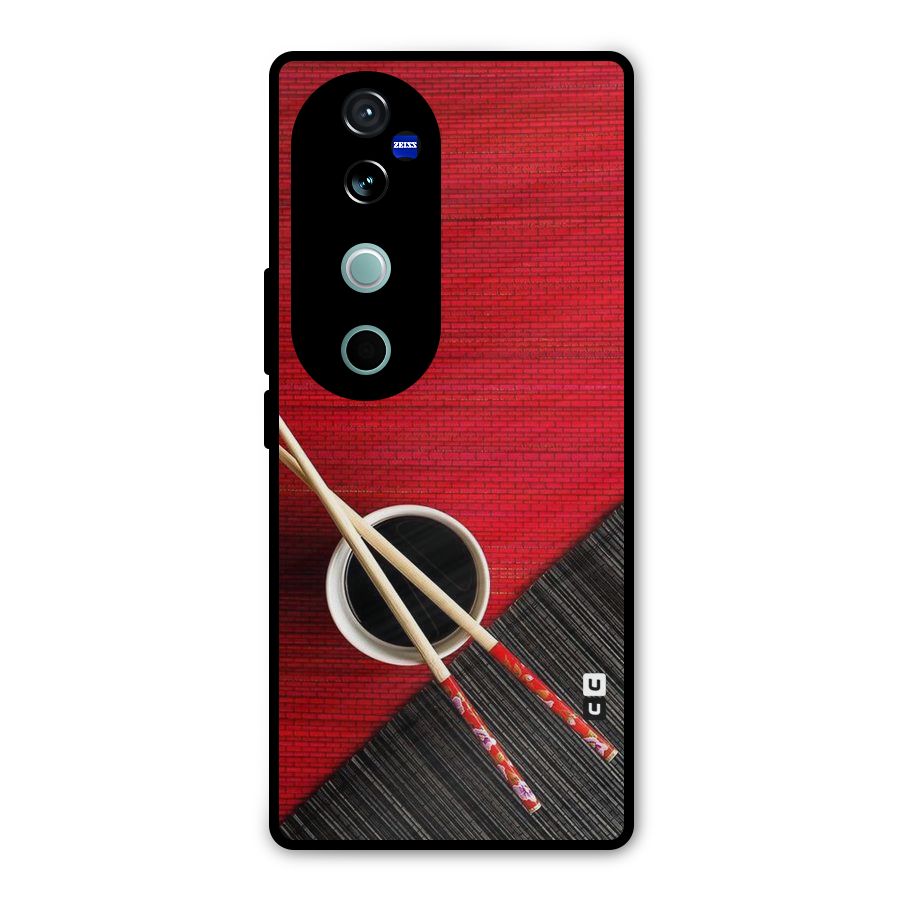 Cup Chopsticks Metal Back Case for Vivo V40 Pro