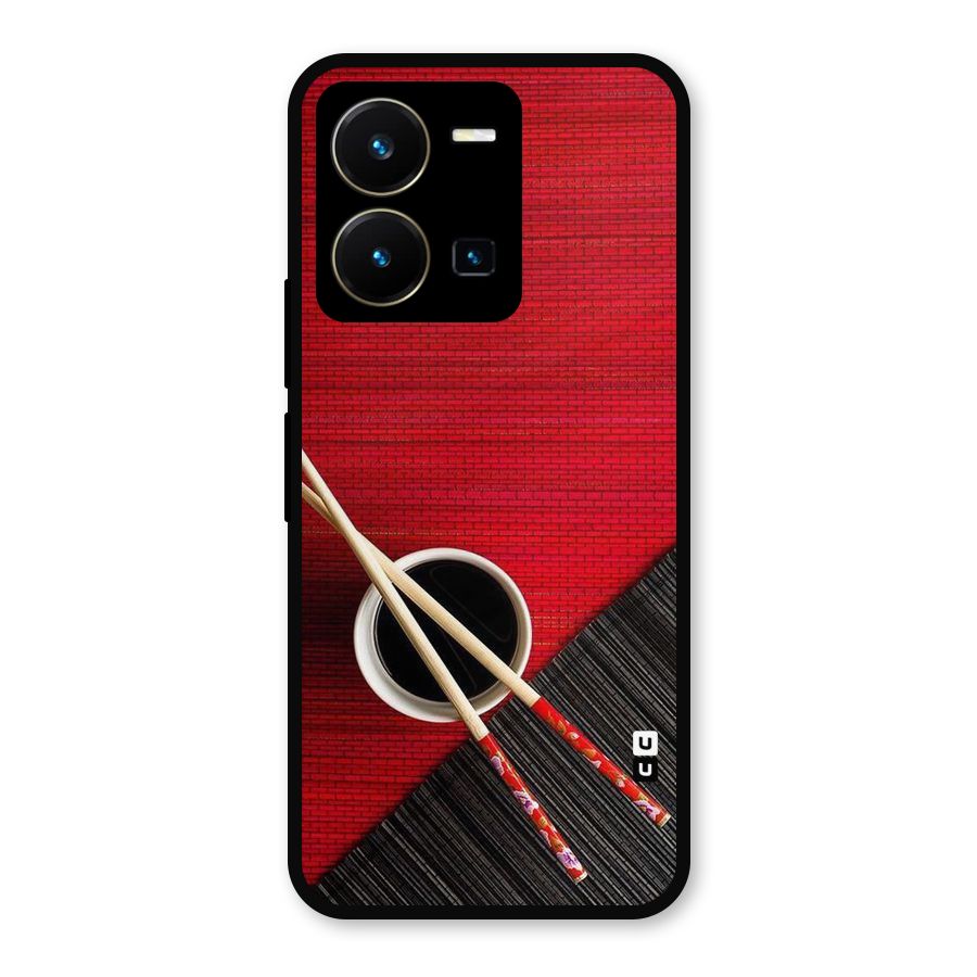 Cup Chopsticks Metal Back Case for Vivo Y35