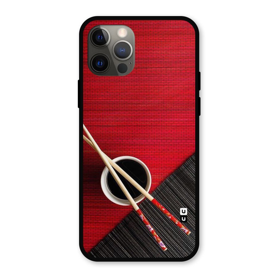 Cup Chopsticks Metal Back Case for iPhone 12 Pro